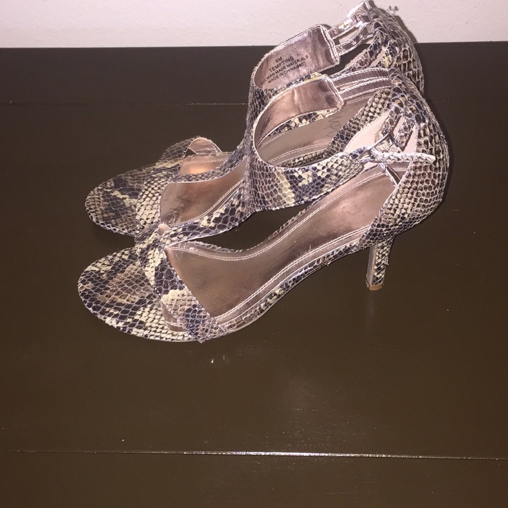 Strappy sandals with 3 1/2” heel